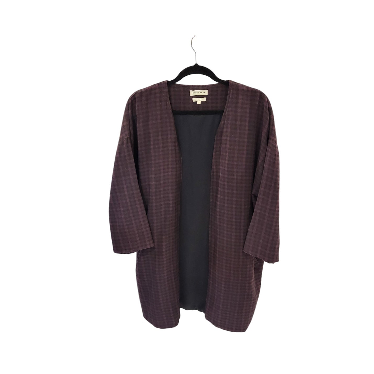 Abrigo mujer Native Youth vinotinto y negro talla S