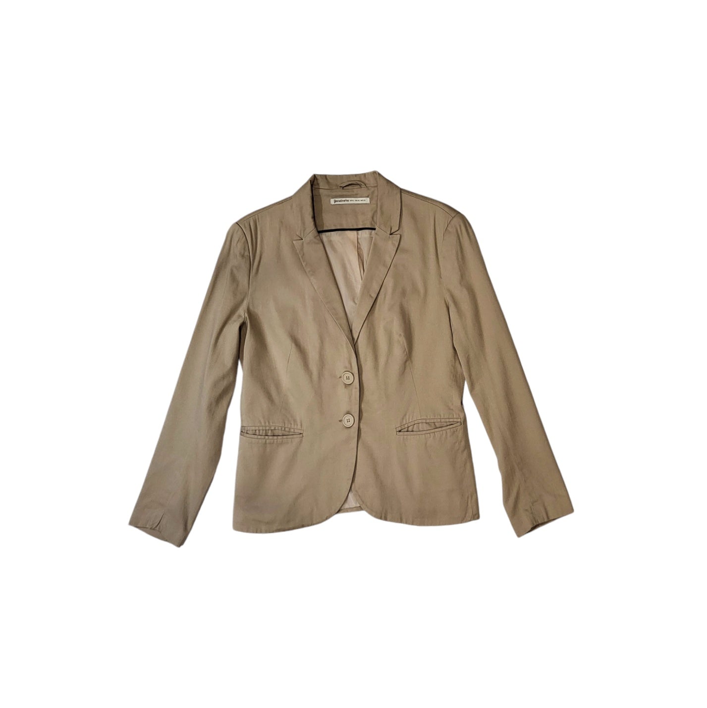 Blazer mujer Stradivarius arena manga larga talla XL