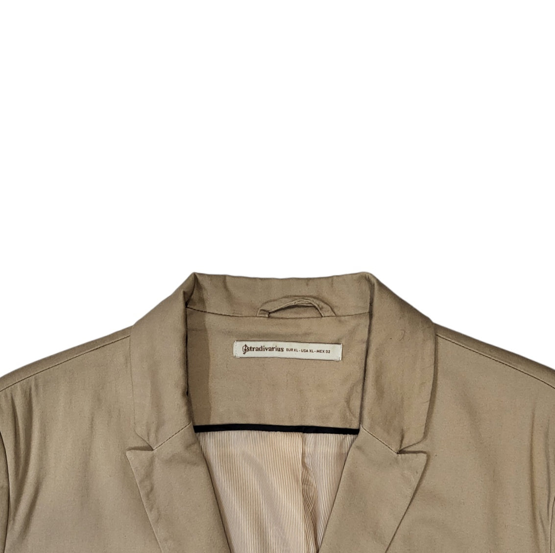 Blazer mujer Stradivarius arena manga larga talla XL