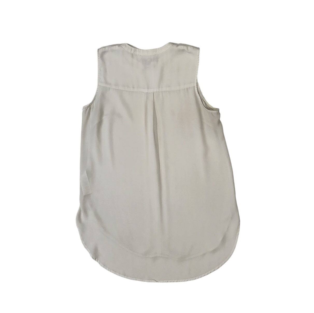 Blusa mujer Basement blanco sin mangas cuello redondo con herraje talla L