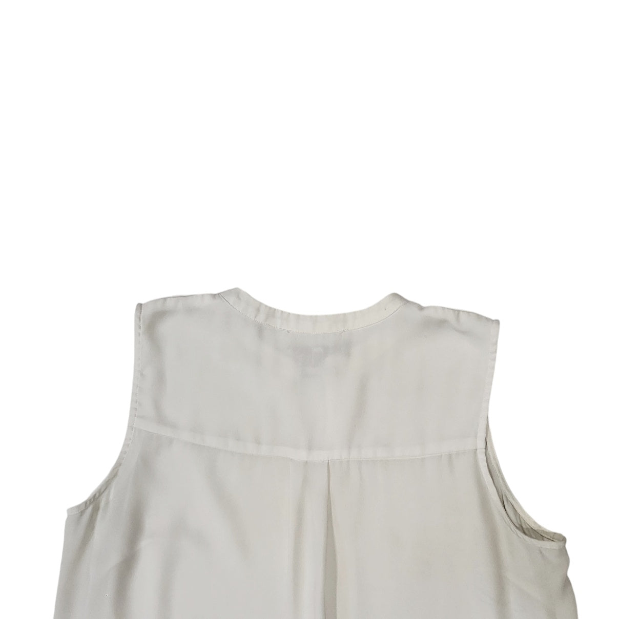 Blusa mujer Basement blanco sin mangas cuello redondo con herraje talla L