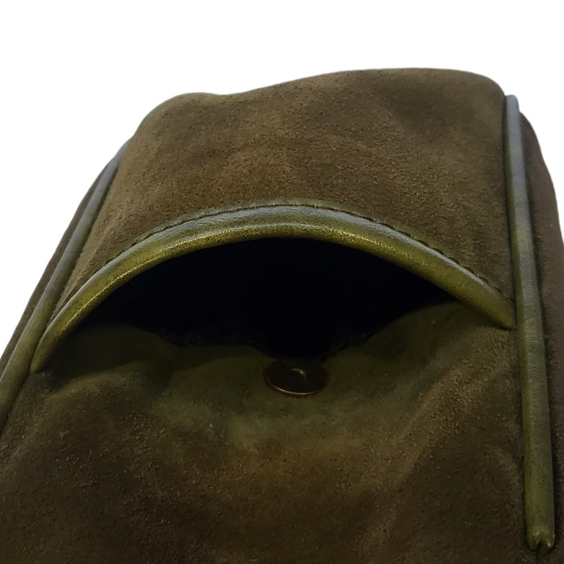 Cartera mujer verde carnaza con cuero liso