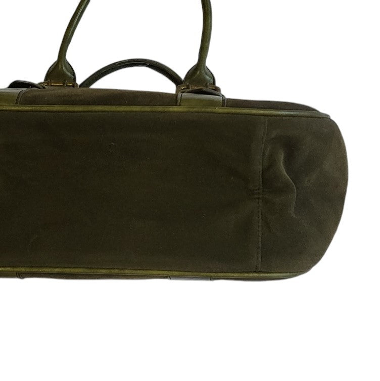Cartera mujer verde carnaza con cuero liso