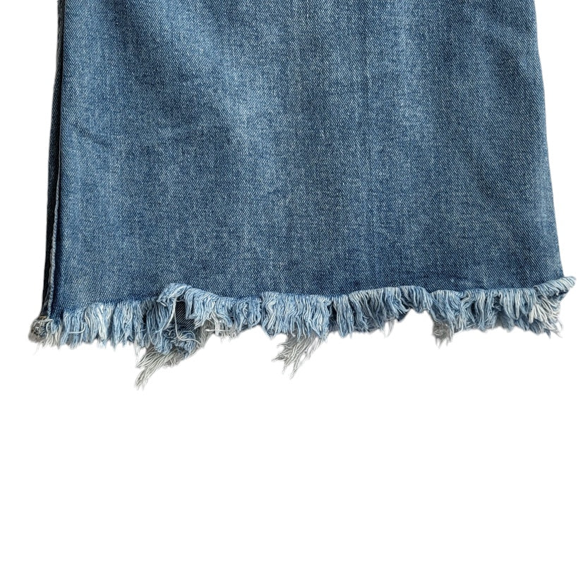 Jean mujer Dahla azul claro con rotos tiro alto wide leg Talla 16 PLUS