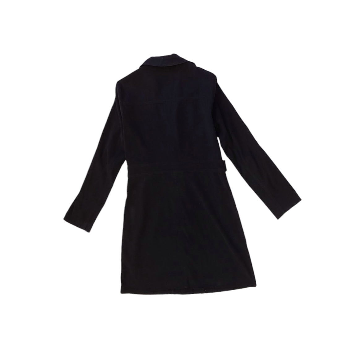 Abrigo mujer Forever 21 negro gabardina manga larga talla M