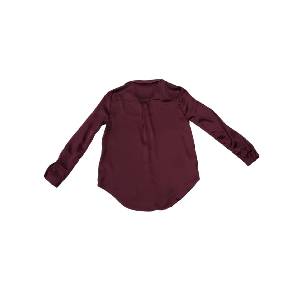 Camisa mujer Basement vinotinto satinada manga larga talla S