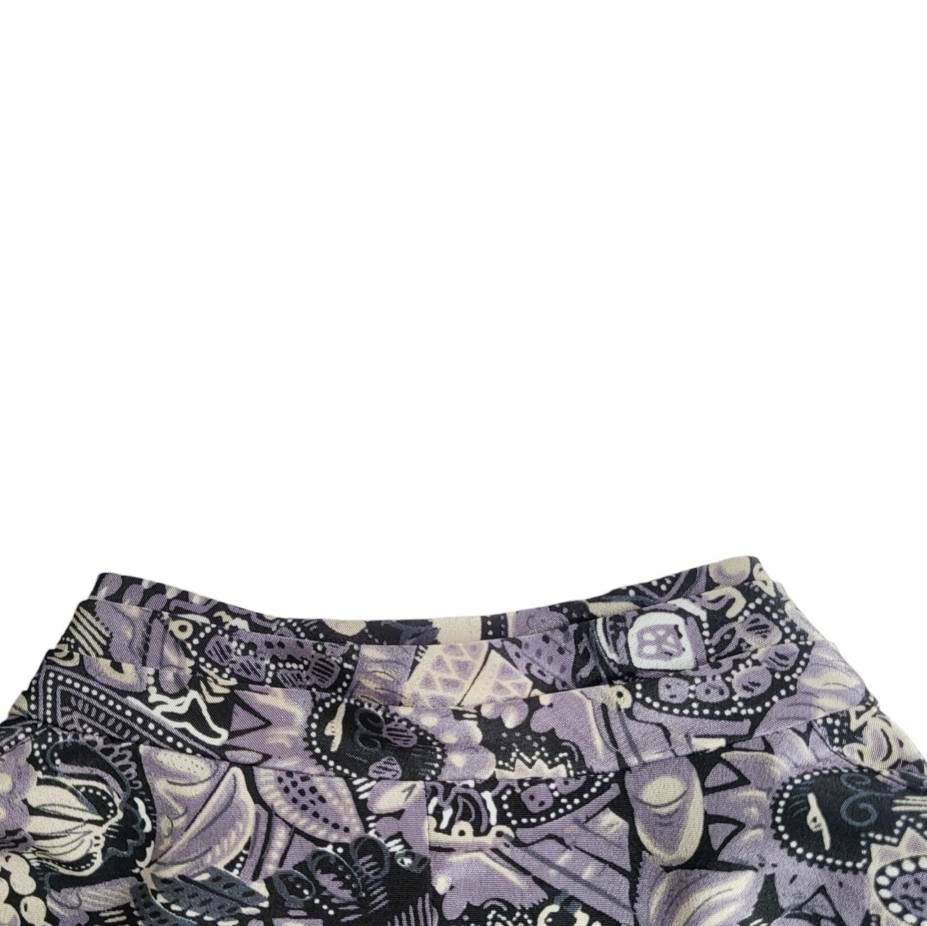 Camisa vintage mujer gris estampado retro talla M