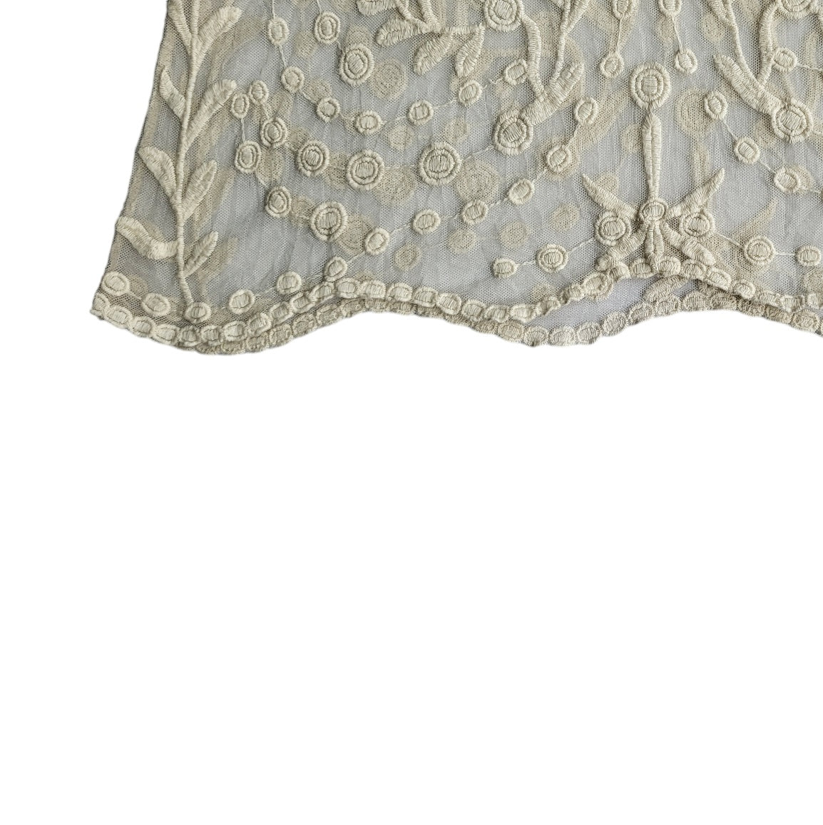 Blusa mujer Basement hueso tul con flores talla L