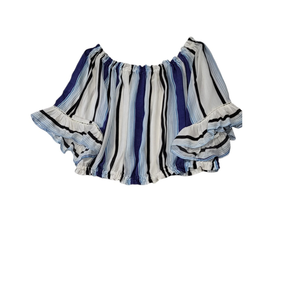 Blusa mujer Surf Gypsy azul y blanco de rayas talla M