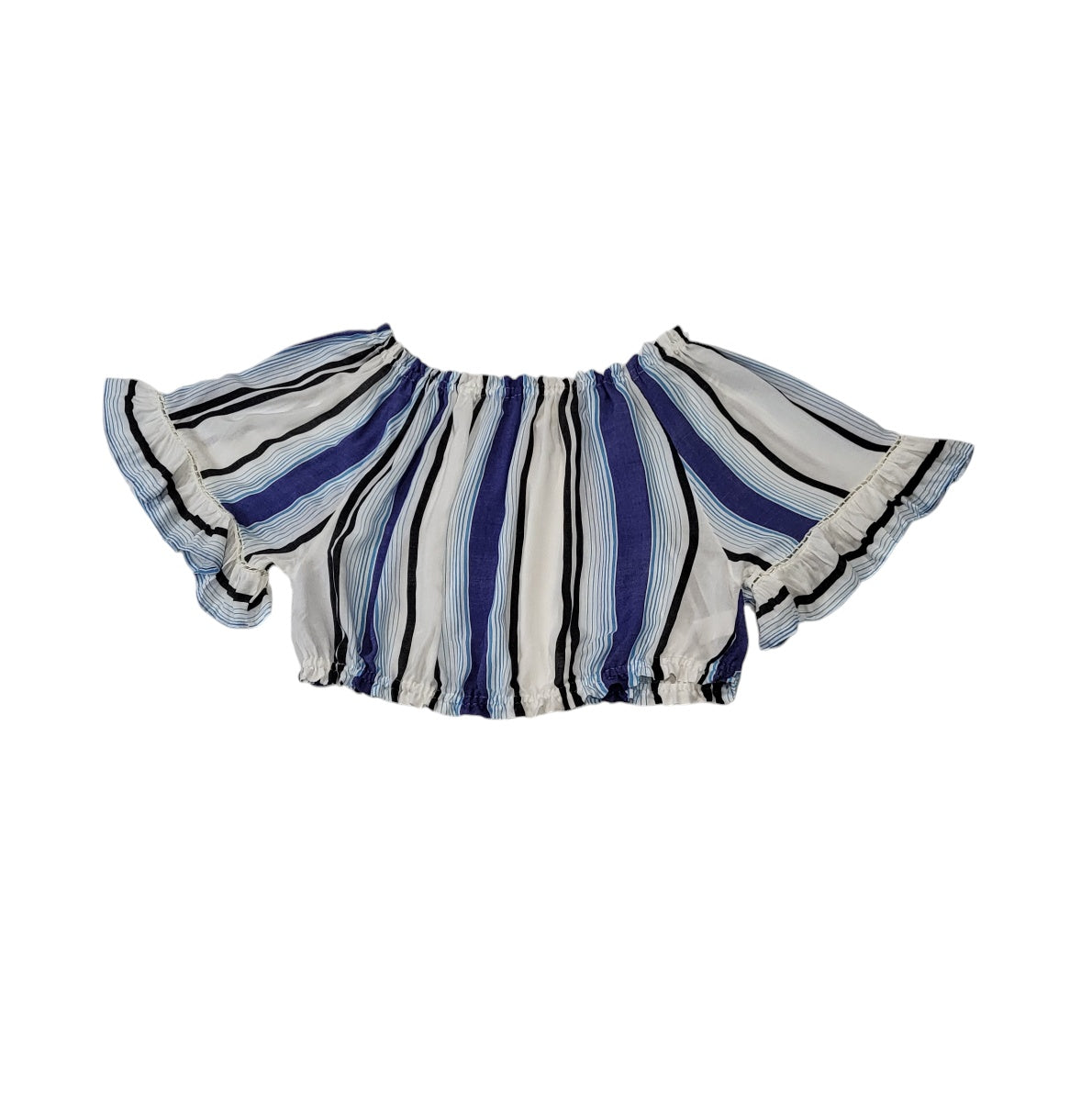 Blusa mujer Surf Gypsy azul y blanco de rayas talla M