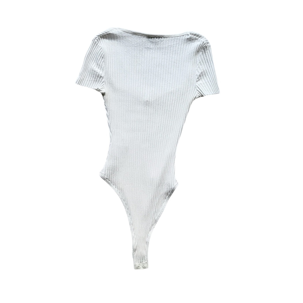 Body mujer Zara Blanco escotado manga corta talla S