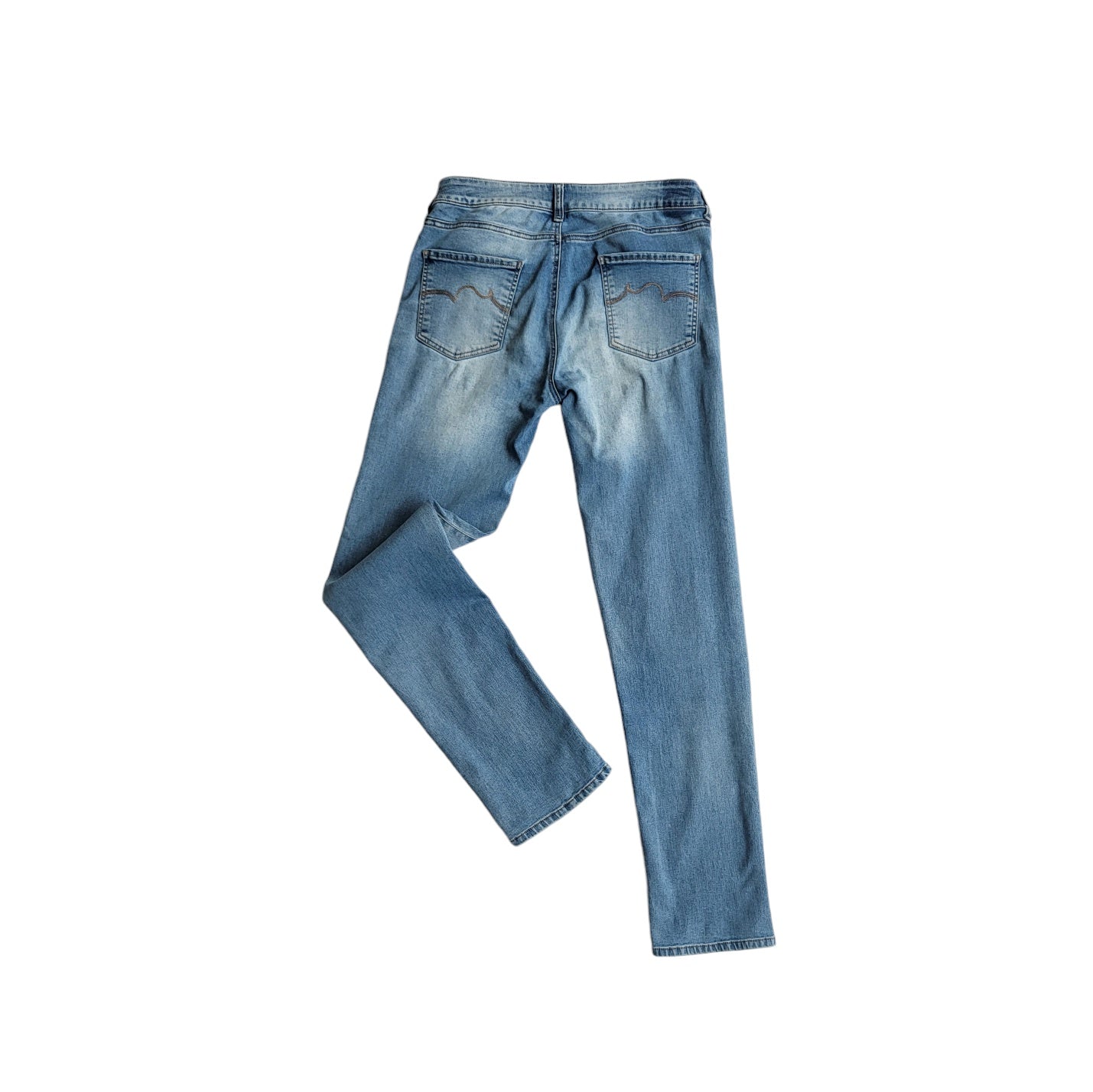 Jean mujer Gef azul tiro medio bota recto talla 10