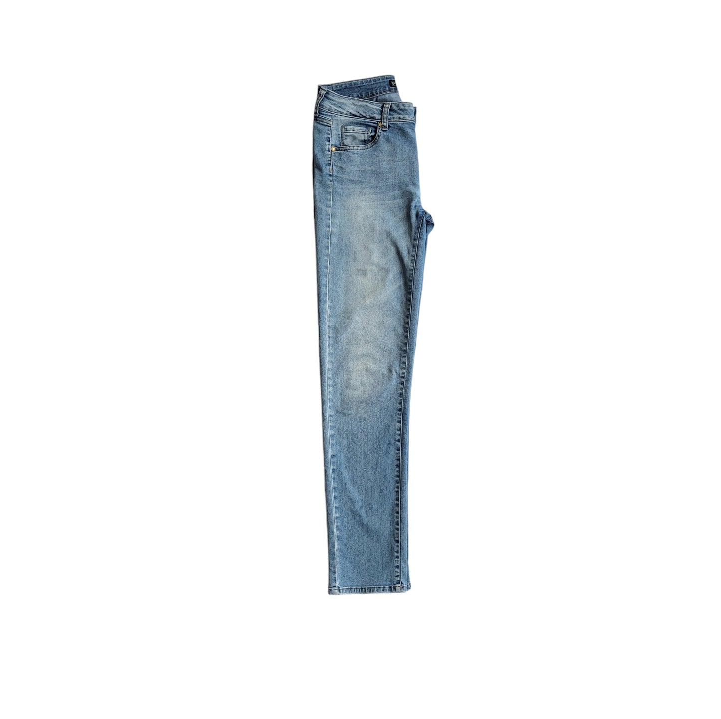 Jean mujer Gef azul tiro medio bota recto talla 10