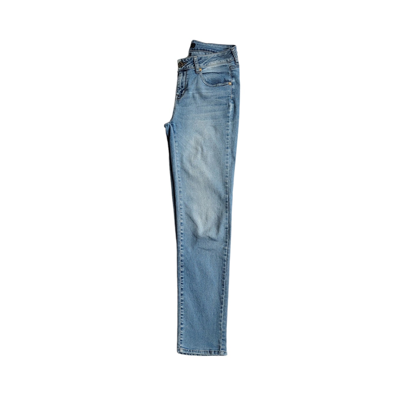 Jean mujer Gef azul tiro medio bota recto talla 10