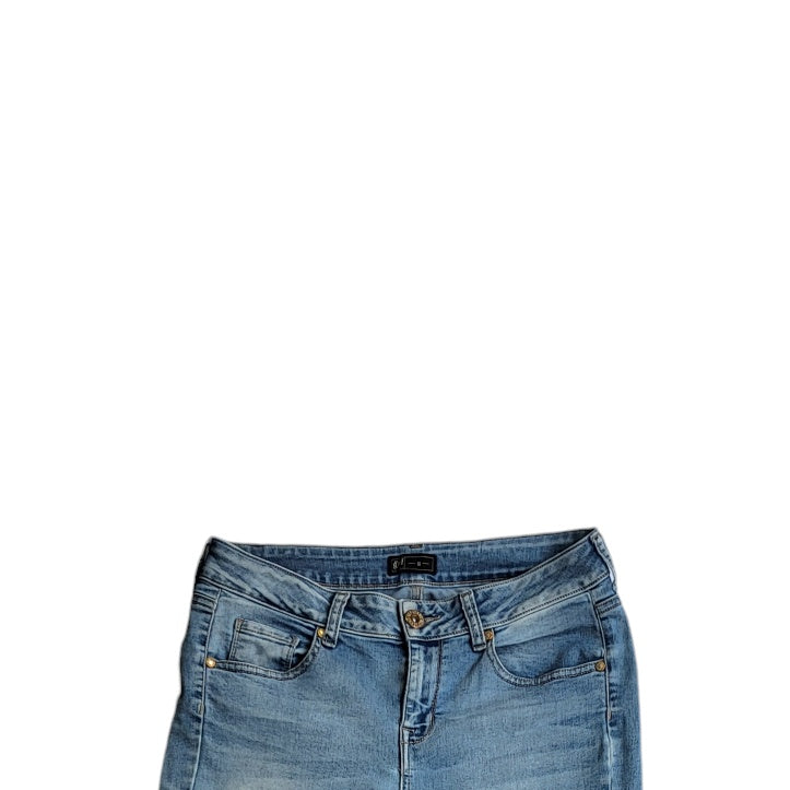 Jean mujer Gef azul tiro medio bota recto talla 10