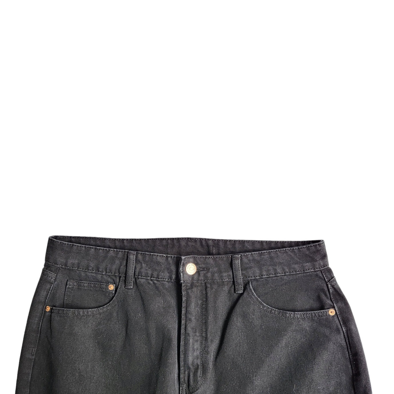Jean mujer Dahla negro con rotos tiro alto Recto talla 16 plus