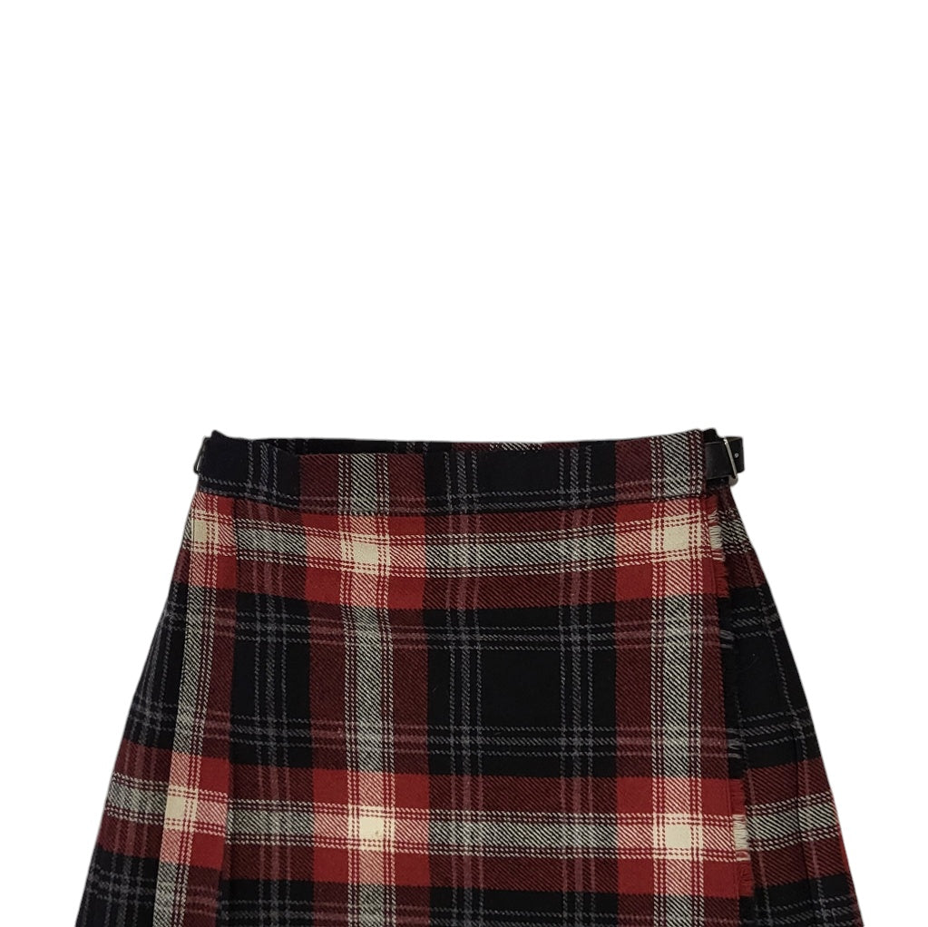 Falda mujer Pure new wool rojo y negro escocesa Largo midi talla 10