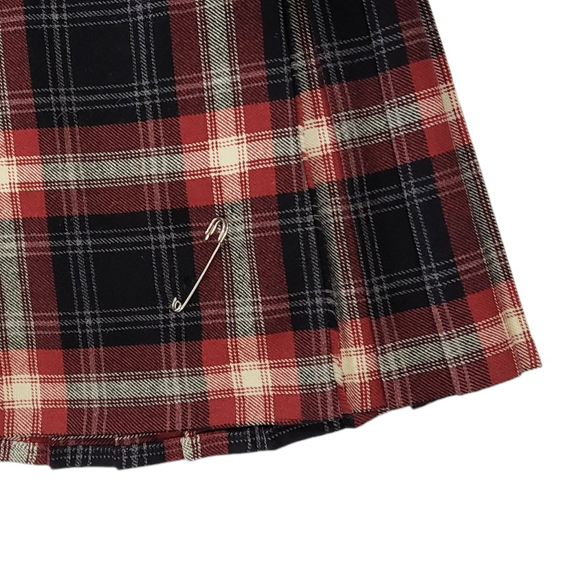 Falda mujer Pure new wool rojo y negro escocesa Largo midi talla 10