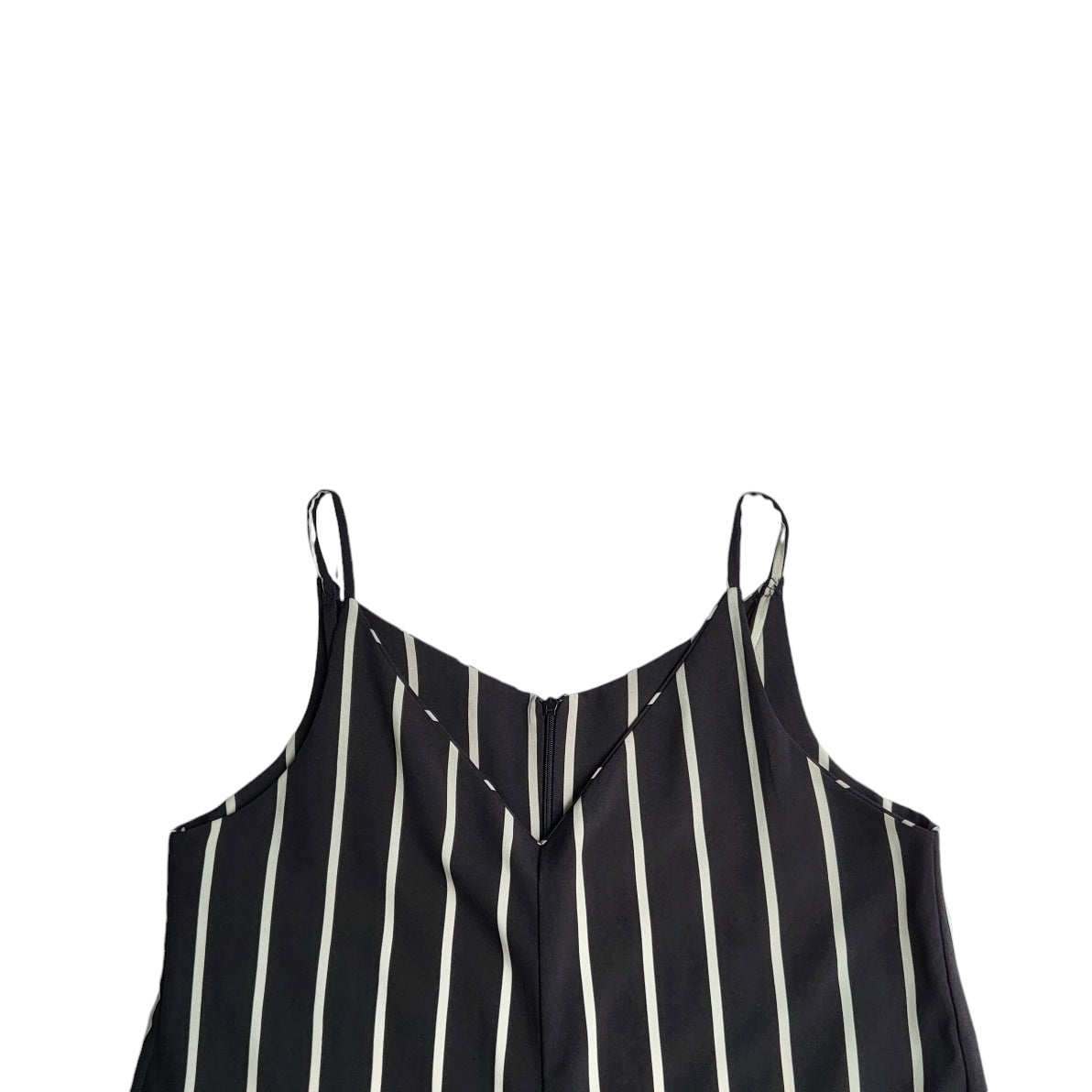 Enterizo mujer negro con rayas blancas talla Unica