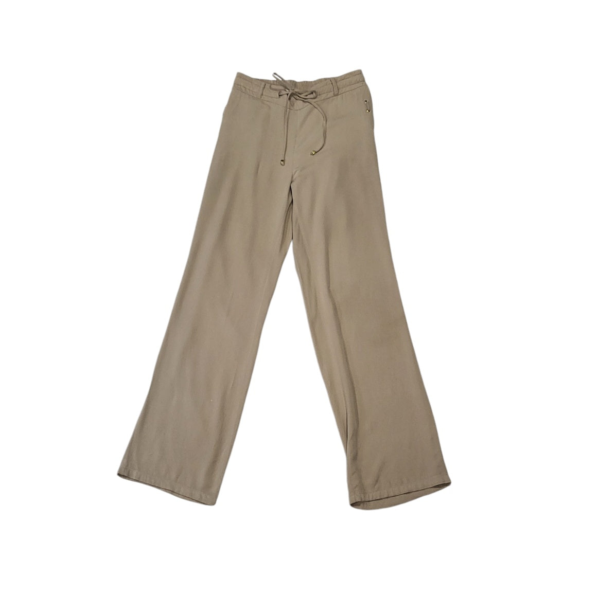 Pantalón mujer L&H beige tiro alto recto talla 8