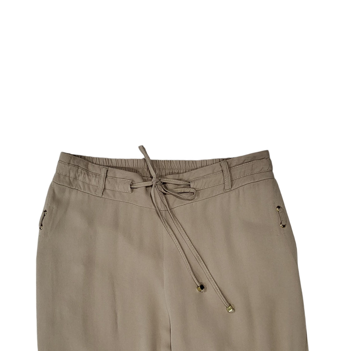 Pantalón mujer L&H beige tiro alto recto talla 8