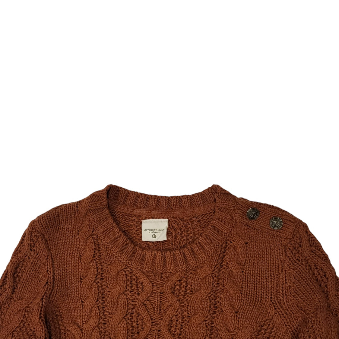 Saco tejido mujer University Club terracota talla L