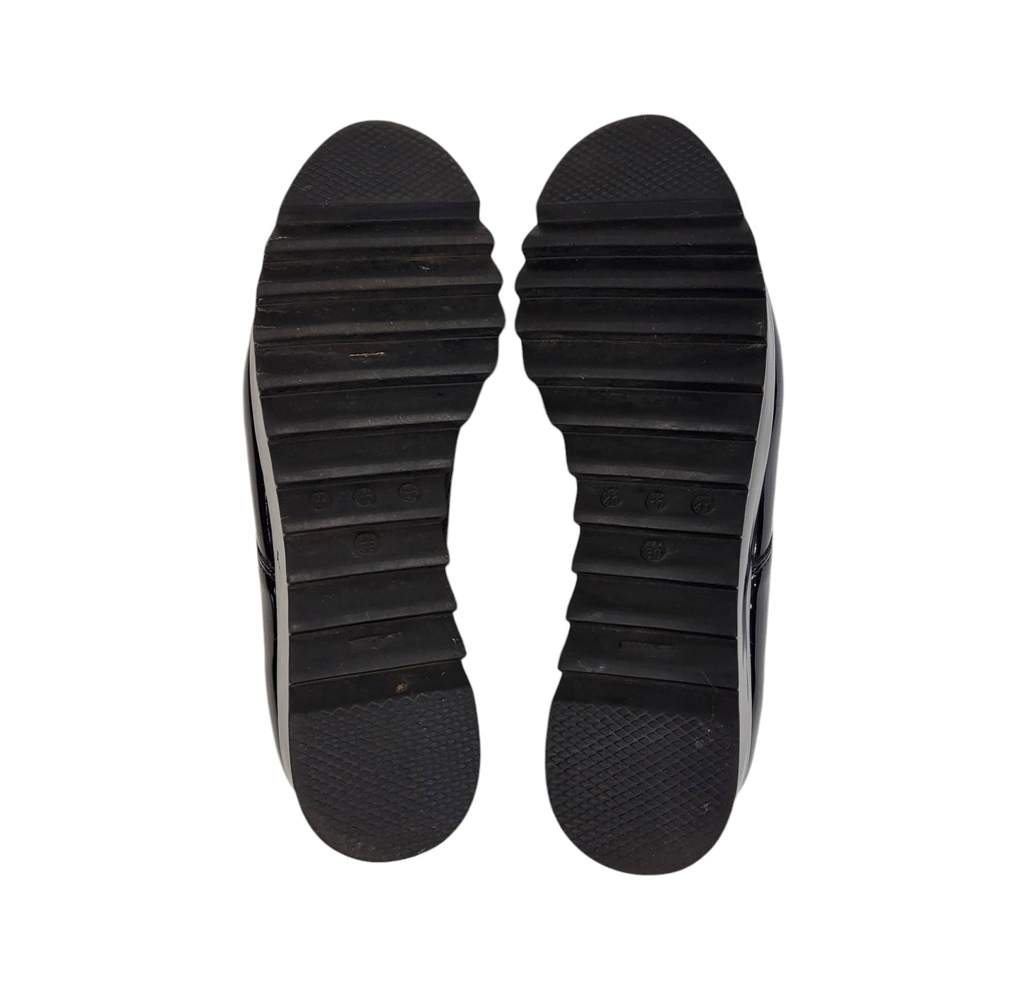 Zapatos mujer Sybilla negro charolados con plataforma talla 40