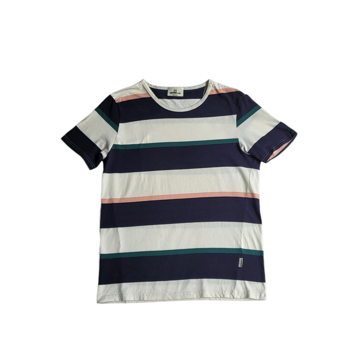 Camiseta hombre Denimlab blanca - Azul talla M