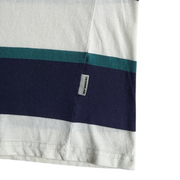 Camiseta hombre Denimlab blanca - Azul talla M