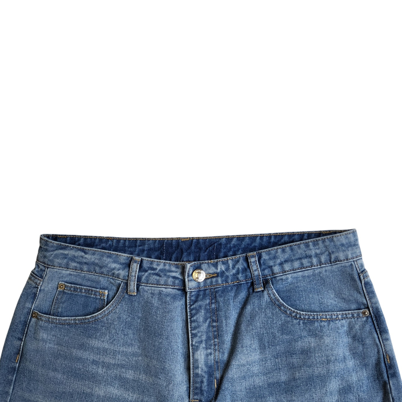 Jean mujer Dahla azul claro con rotos tiro alto wide leg Talla 16 PLUS