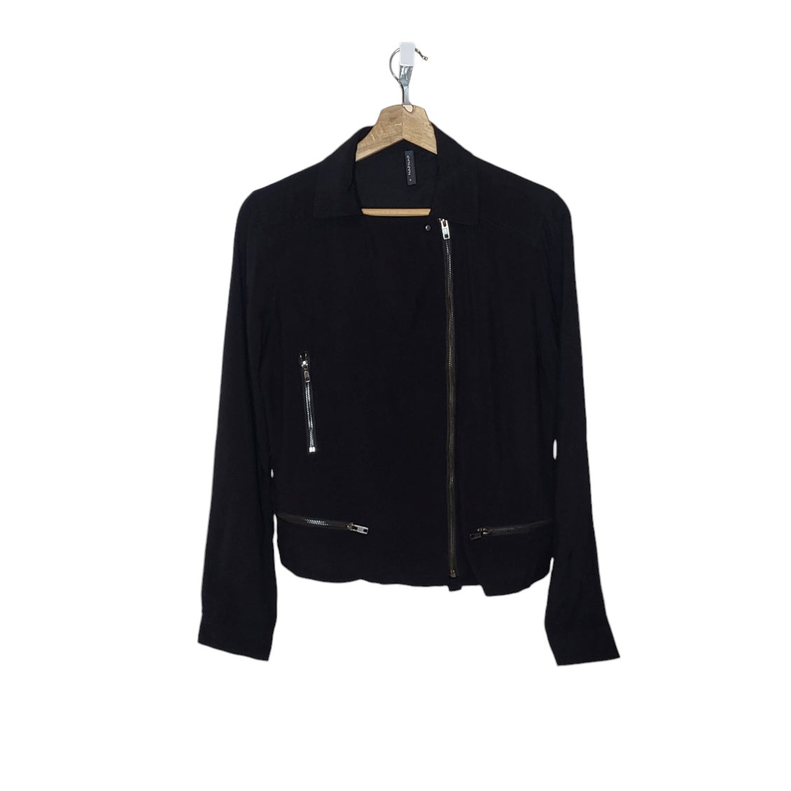 Chaqueta Mujer NafNaf negra biker talla S