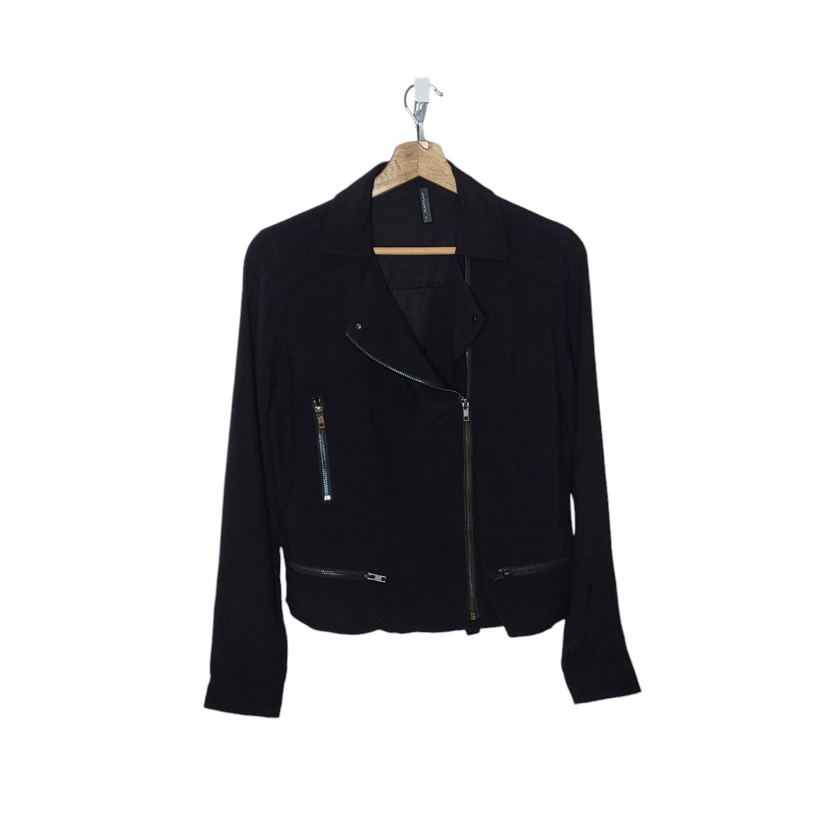 Chaqueta Mujer NafNaf negra biker talla S