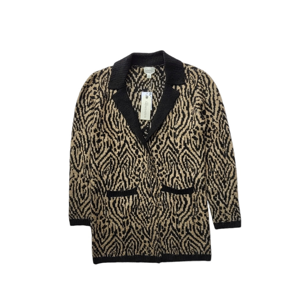 Cardigan Mujer University Club Beige y negro animal print talla S