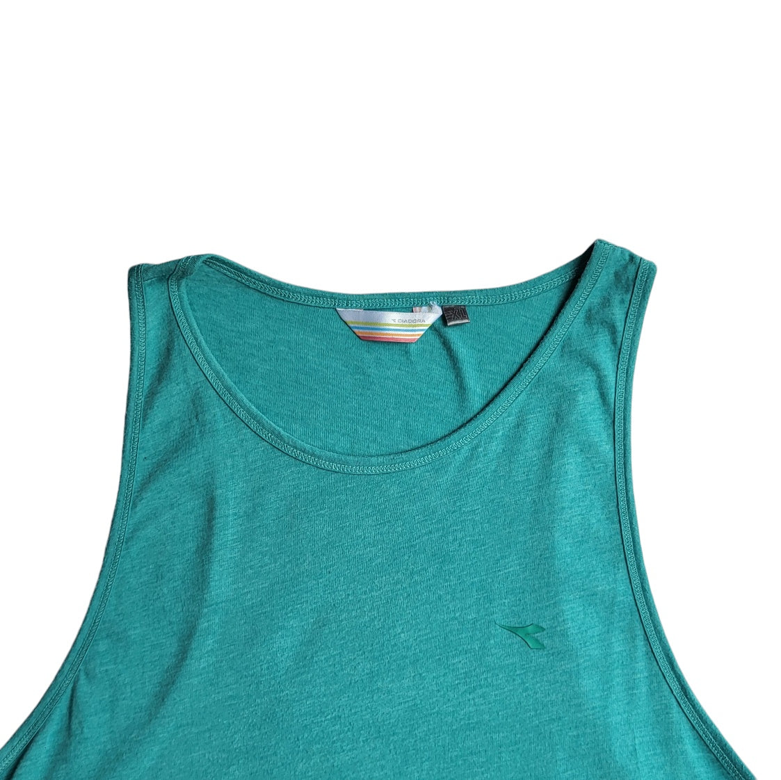 Camiseta mujer Diadora aguamarina esqueleto de ejercicio talla XL