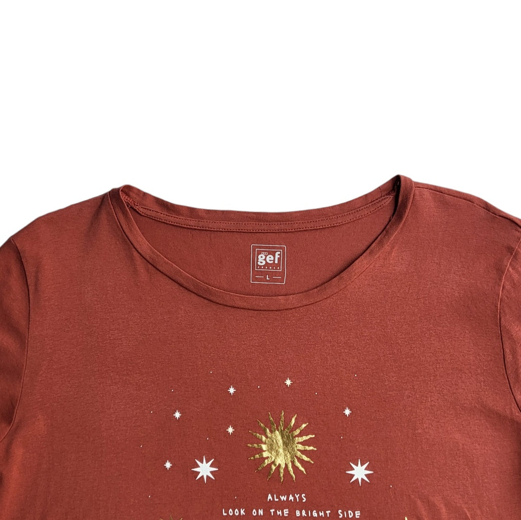 Camiseta mujer Gef terracota talla L