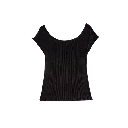 Camiseta mujer Basement negro tejida talla M