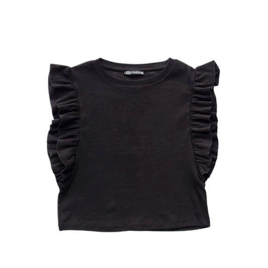 Camiseta mujer Zara Negro con boleros talla M