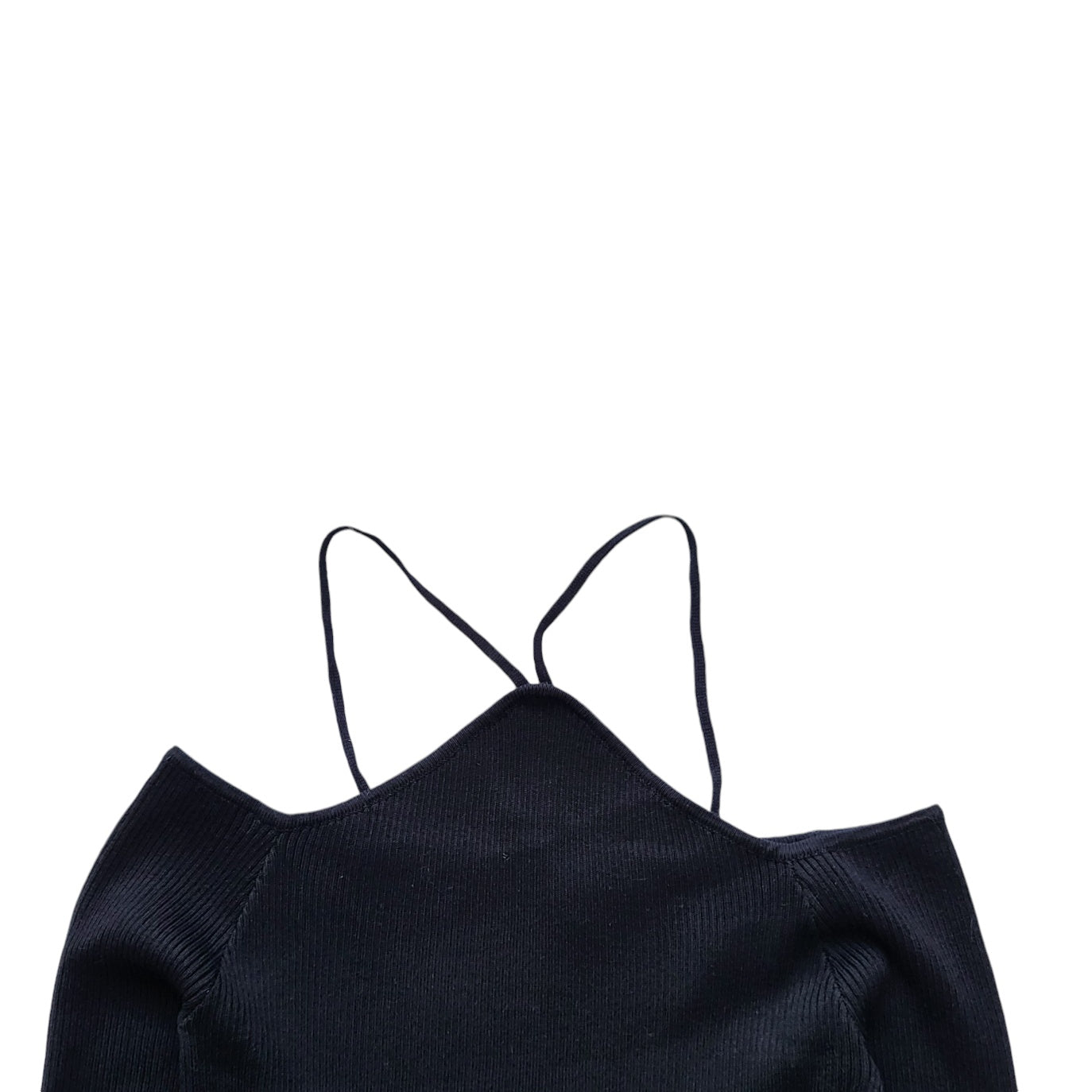 Crop top mujer Dahla negro talla 2XL