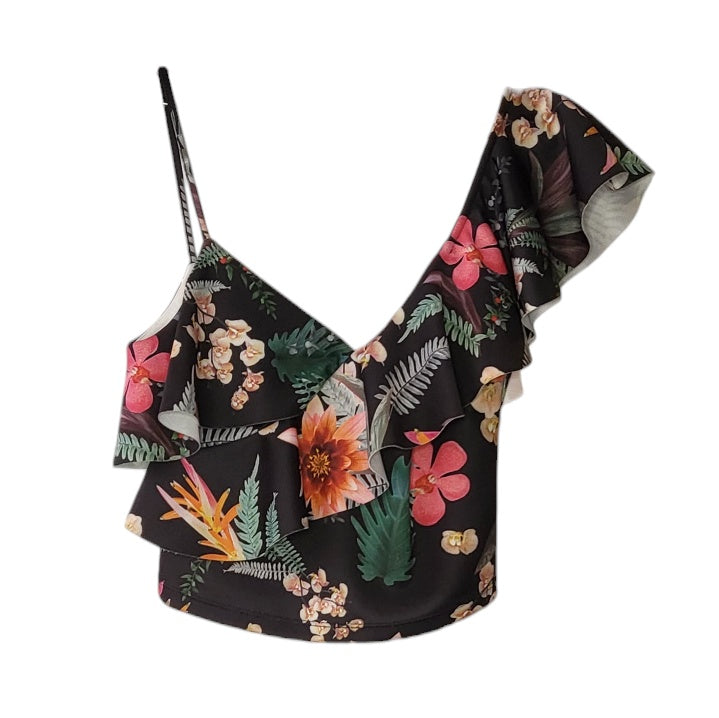 Crop top mujer Mossimo estampado de flores talla M