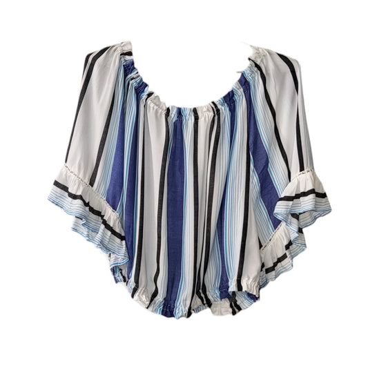 Blusa mujer Surf Gypsy azul y blanco de rayas talla M