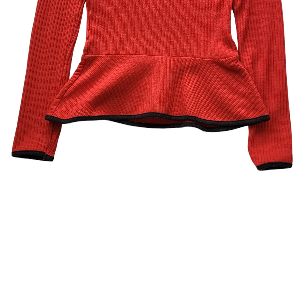 Blusa mujer Zara Rojo tejido manga larga cuello redondo talla S