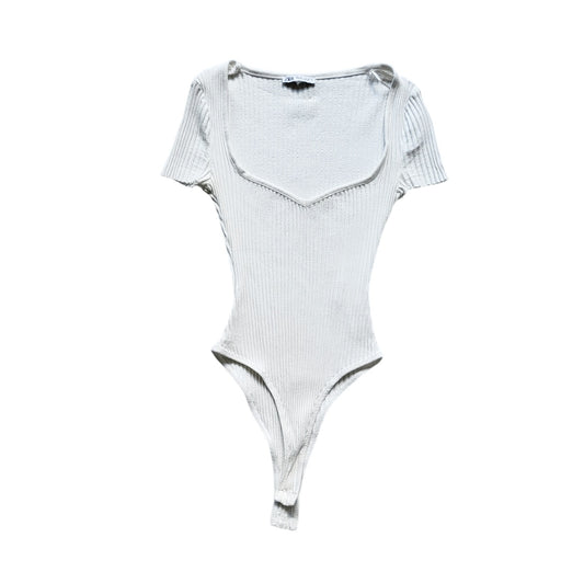 Body mujer Zara Blanco escotado manga corta  talla S