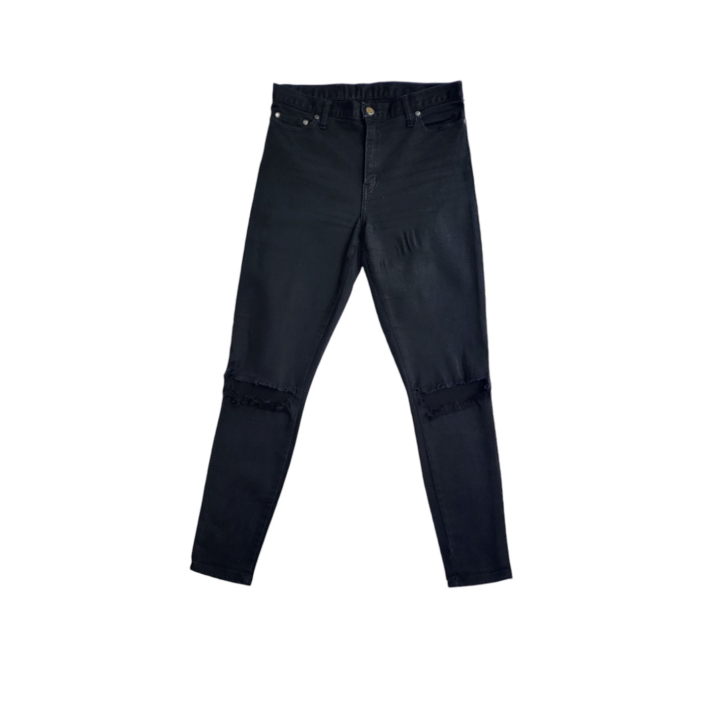 Jean mujer Dejour negro con rotos tiro medio skinny talla 10