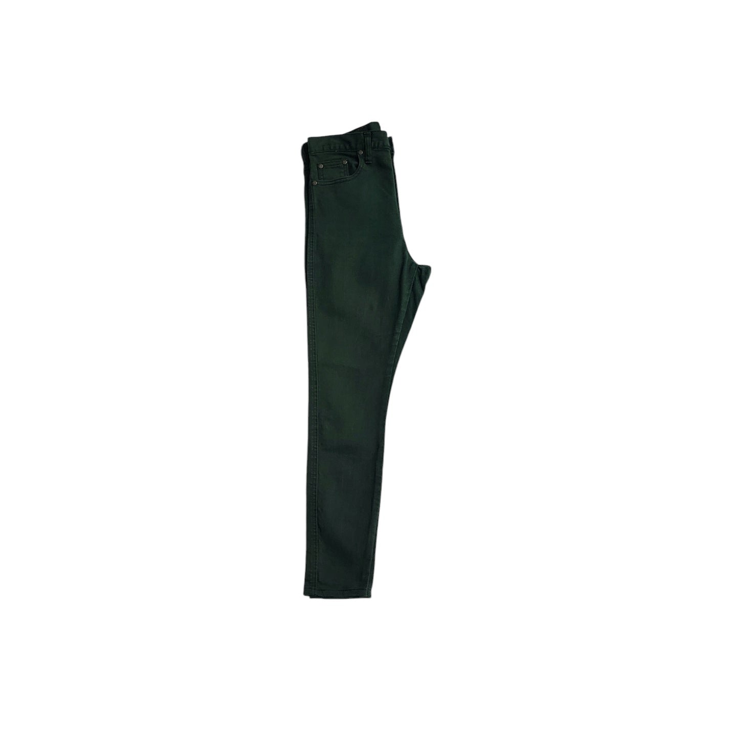 Jean mujer Dejour verde liso tiro medio Skinny talla 10