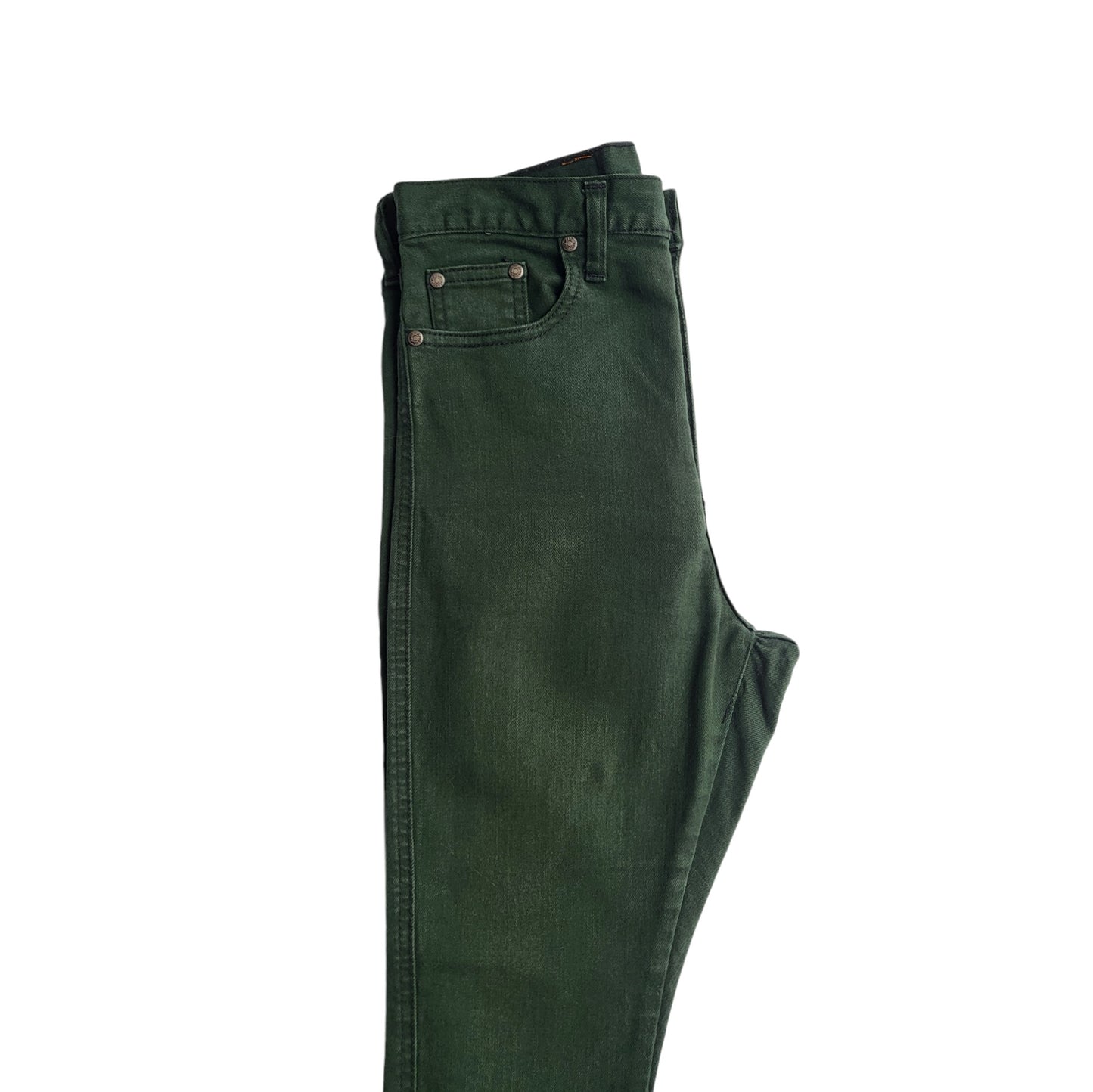 Jean mujer Dejour verde liso tiro medio Skinny talla 10