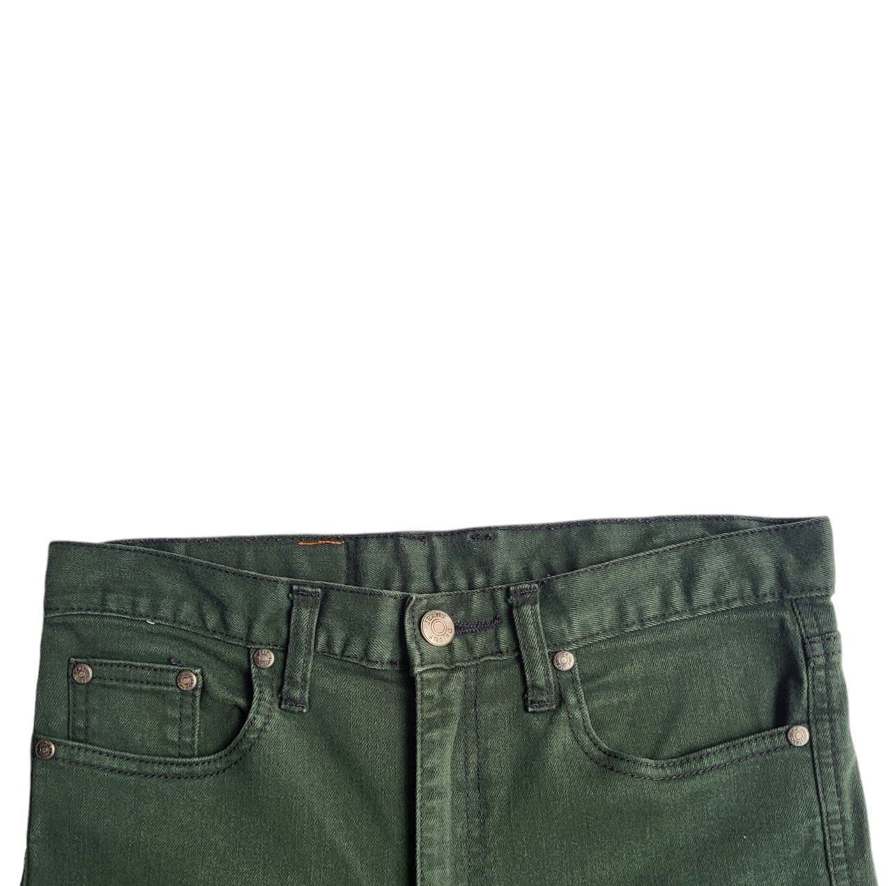 Jean mujer Dejour verde liso tiro medio Skinny talla 10