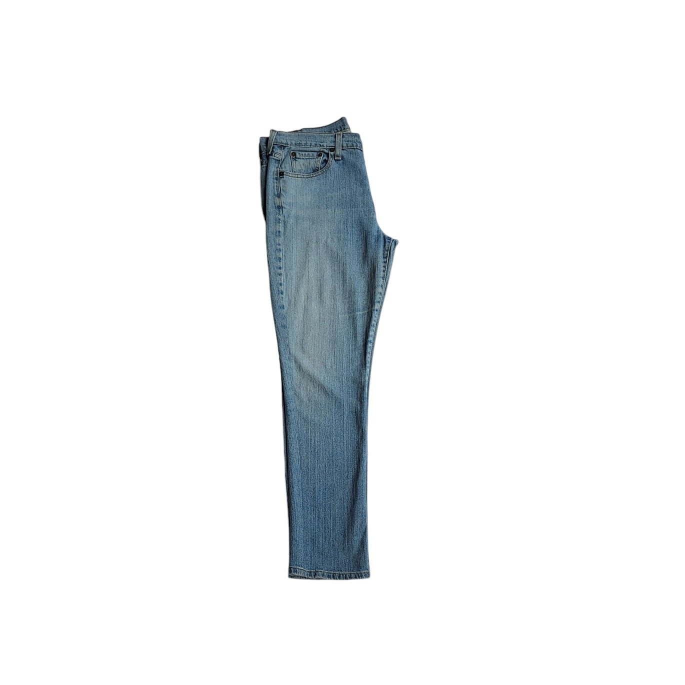 Jean mujer Levis azul claro desgastado tiro bajo Recto talla 12