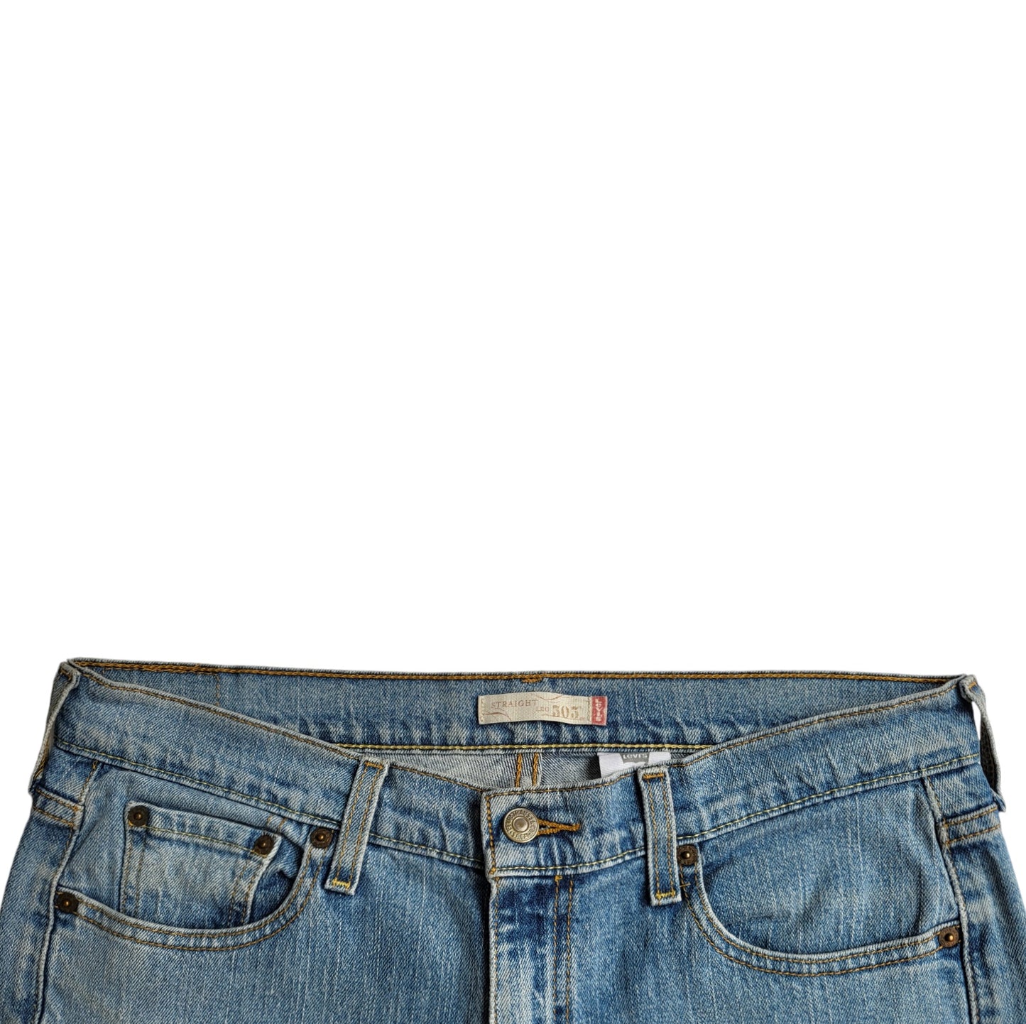 Jean mujer Levis azul claro desgastado tiro bajo Recto talla 12