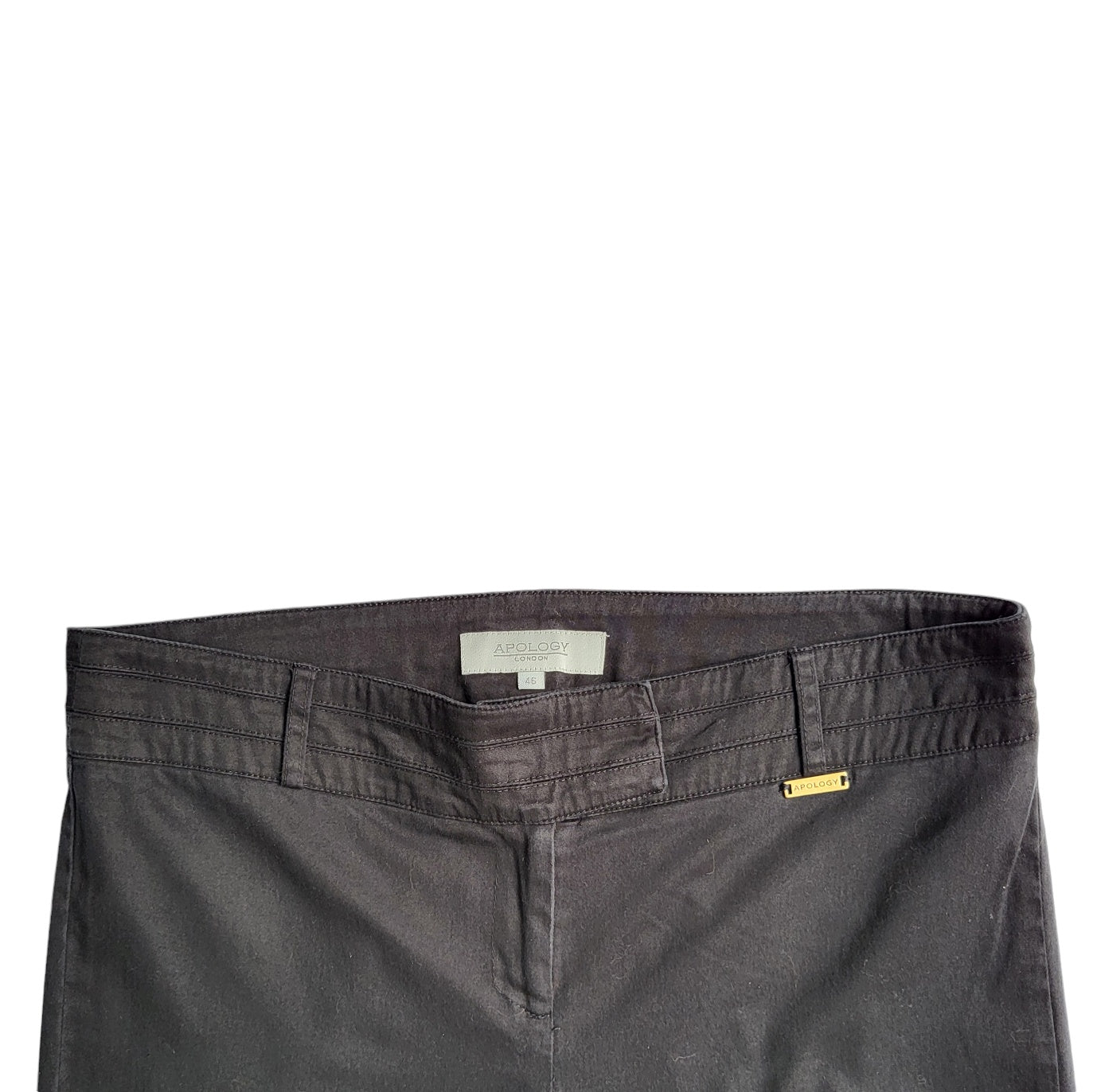 Pantalón mujer Apology negro  tiro alto recto  talla 46