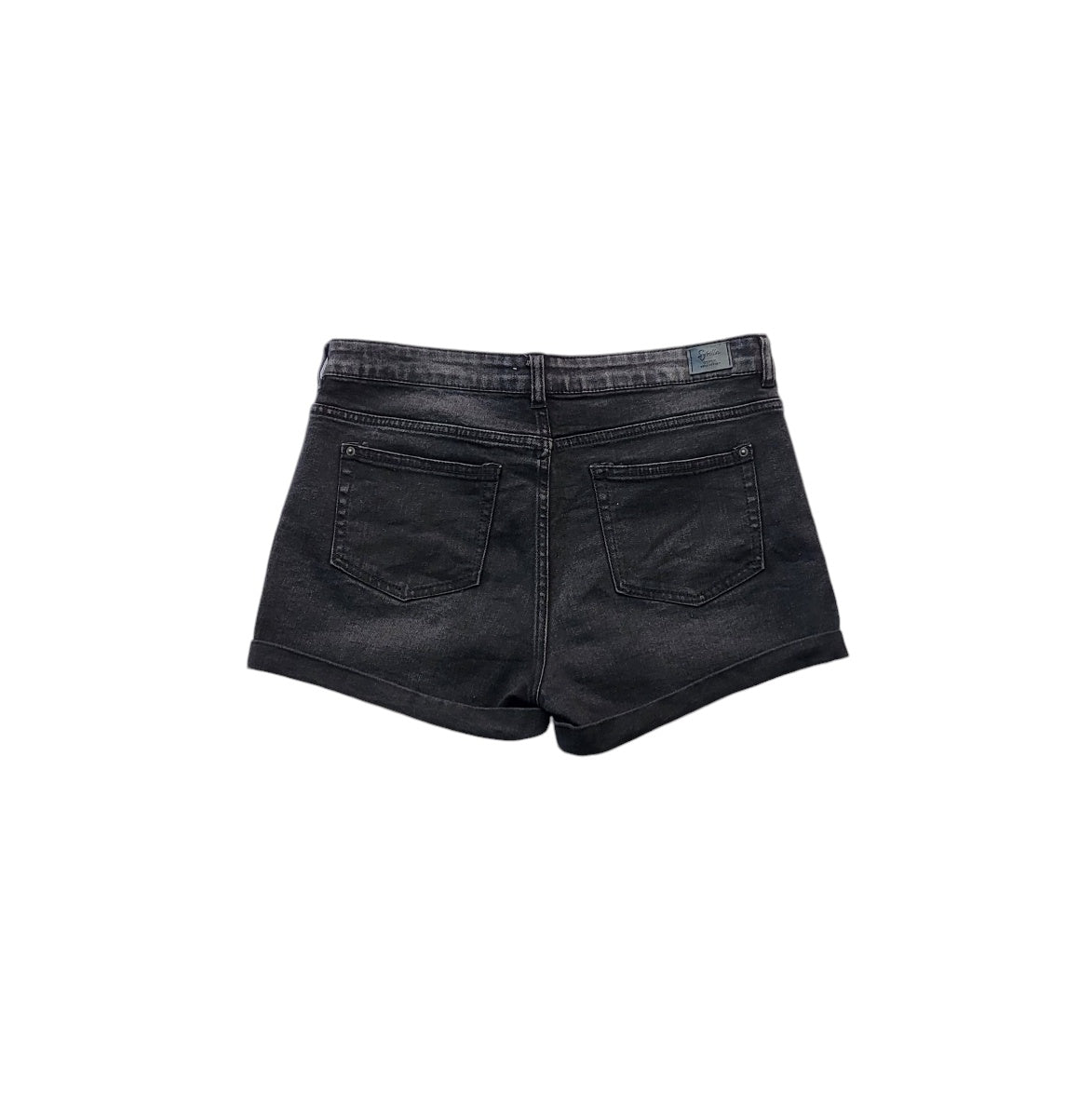 Short mujer Sybilla negro de jean tiro bajo talla 14